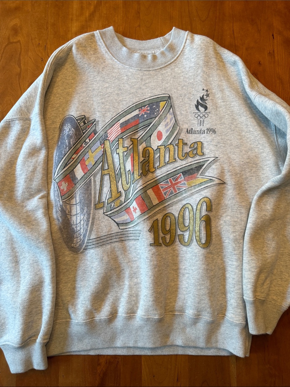 Atlanta 1996 Olympic Grey Crewneck Sweatshirt